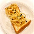 悠LOVE航's cooksnap of when they made 余ったパスタで簡単トースト（コツあり）.