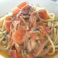 okamo1970's cooksnap of when they made ランチに☆簡単トマトツナおろしパスタ.