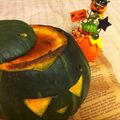 yanoly's cooksnap of when they made ハロウィンに♪簡単丸ごとかぼちゃプリン！.