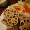 ぶんひま's cooksnap of when they made さっぱり食べる♪レンコンのはさみ揚げ.
