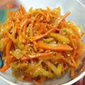 ♡大臣と姫達のママ♡'s cooksnap of when they made ピーラーで大根とにんじんのリボンきんぴら.