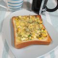 バカリャウ's cooksnap of when they made たまごネギじゃこトースト✿.