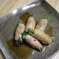 みこまる食堂's cooksnap of when they made 春菊の茎☆巻き♪焼き♪.