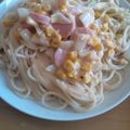 シーズー可愛い's cooksnap of when they made 魚肉ソーセージと白菜のクリームパスタ.