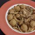 光美ママ's cooksnap of when they made 肉団子ときのこの甘酢あんかけ.