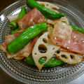 akilondon's cooksnap of when they made 蓮根・ししとう・ベーコンのペペロン炒め.