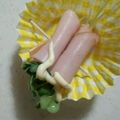 てぃちゃん0004's cooksnap of when they made 超簡単!お弁当にも!かいわれハム巻き.