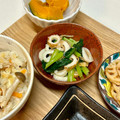 にきけん's cooksnap of when they made レンジで簡単！！小松菜なめ茸ちくわ和え.