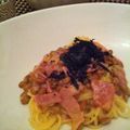 reracise's cooksnap of when they made ①絶品！その名も納豆ボナーラ.