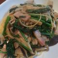 ニョロ11's cooksnap of when they made きのこ＆ほうれん草❤和風スパゲッティ.