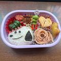 ちゅーりっぷ♪♪'s cooksnap of when they made キャラ弁★簡単スヌーピーおにぎり.