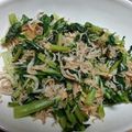 ☆なっここ☆'s cooksnap of when they made 蕪葉（大根葉）のしらす炒め.