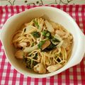 komakix's cooksnap of when they made 鶏とほうれん草のクリームパスタ.
