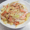 ゆみごじら's cooksnap of when they made ＊大根の皮とベーコンのオイマヨ炒め＊.