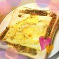 向日葵◎'s cooksnap of when they made 簡単　焼肉のタレチーズトースト.