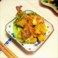 neruse's cooksnap of when they made 鶏とさつま芋のマスタードポン酢炒め.