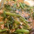 このみん家's cooksnap of when they made 簡単、ピリ辛。小松菜とひき肉の炒めもの.
