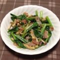 まゆこ．Ｍ's cooksnap of when they made 小松菜とベーコンの炒め物.