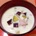 よっぺよっぺ's cooksnap of when they made ハムとコーンのさつまいも豆乳スープ.
