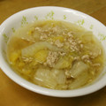 ぽりぽり拓庵's cooksnap of when they made お手軽和風スープ◆白菜と鶏挽肉で.