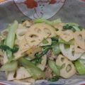 kkaya's cooksnap of when they made 酒つま　さっぱりポン酢炒め蓮根と豚肉！.
