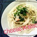shima♪200's cooksnap of when they made チーズクリームパスタ、みそ風味.