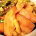 ニャーコ♪'s cooksnap of when they made 魚二ソとピーマンと茸のナポリタン炒め.