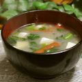 woailiaoli's cooksnap of when they made かぼちゃと豆腐と春菊の味噌汁.