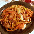 pippppp's cooksnap of when they made 水なしレシピ　簡単　美味しい　焼きうどん.