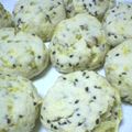くれよん七海's cooksnap of when they made ★簡単さつまいもで、ごまスコーン★.