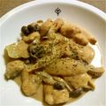mamipeso's cooksnap of when they made 鶏胸とキノコのみそクリーム煮.