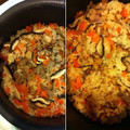 ハユコリ◯▲▷●'s cooksnap of when they made 鶏皮ときのこの炊き込みご飯.