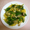 kanon♪cafe's cooksnap of when they made 元気一杯♬小松菜シメジ牡蠣の和風パスタ♬.