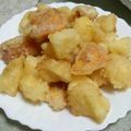rainycolor's cooksnap of when they made りんごと柿とラ・フランスの天ぷら♪.