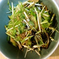 caabii's cooksnap of when they made 水菜とのりとおじゃこで和風サラダ♪.