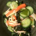 たにっきー's cooksnap of when they made ✿簡単✿麺つゆでﾜｶﾒとｷｭｳﾘの酢の物.