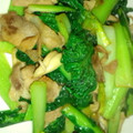 babypooh☆'s cooksnap of when they made 雪菜と舞茸の炒め物.
