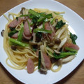 nimat's cooksnap of when they made たっぷり小松菜の簡単和風スパゲティ♪.