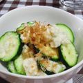しおかつを's cooksnap of when they made ズッキーニと崩し豆腐の梅昆布茶和え.