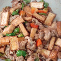 鶏皮坊主's cooksnap of when they made 厚揚げと豚肉とピーマンの味噌炒め.