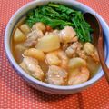 nekoland's cooksnap of when they made カブ・エビ・鶏の煮物.