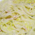 Rick_t's cooksnap of when they made カボチャ豆乳カルボナーラ♡.