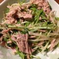 Kajisuke's cooksnap of when they made ゆで豚・水菜のしゃきしゃきサラダ.