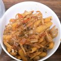 shelly616's cooksnap of when they made ☆長いもと舞茸ベーコンのバター醤油炒め.