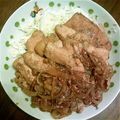 sweetbox25's cooksnap of when they made 鶏むね肉でヘルシーな生姜焼き♪.