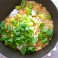 なっちズム's cooksnap of when they made ズボラ飯♪ちｪき流揚げ玉の卵とじ丼.
