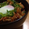 ❤tomochan❤'s cooksnap of when they made ｷﾑﾁ丼～温玉のせ～.