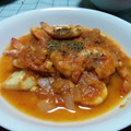 sindy0922's cooksnap of when they made 簡単＊鱈と有頭エビのアクアパッツァ.