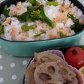 ピンクのたまご's cooksnap of when they made 菜の花と塩鮭の混ぜご飯.