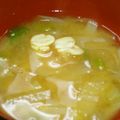 maronkuro's cooksnap of when they made 里芋とかぶと打ち豆のお味噌汁　.